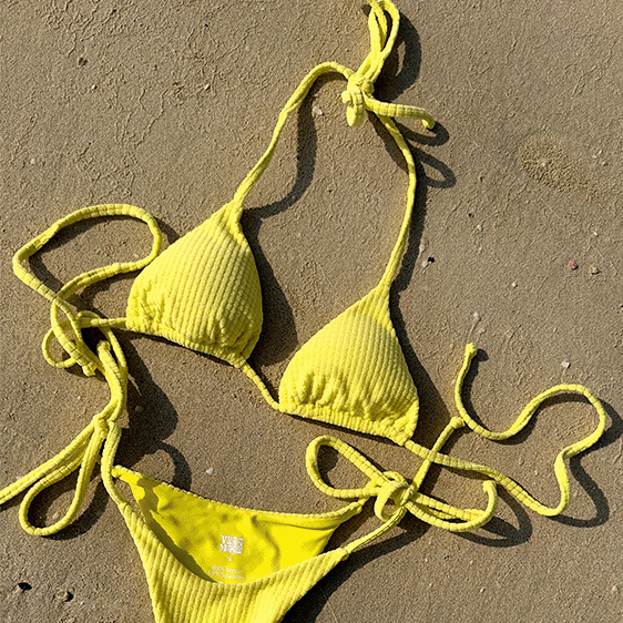 Nodo Triangle Bikini Top in Citrino