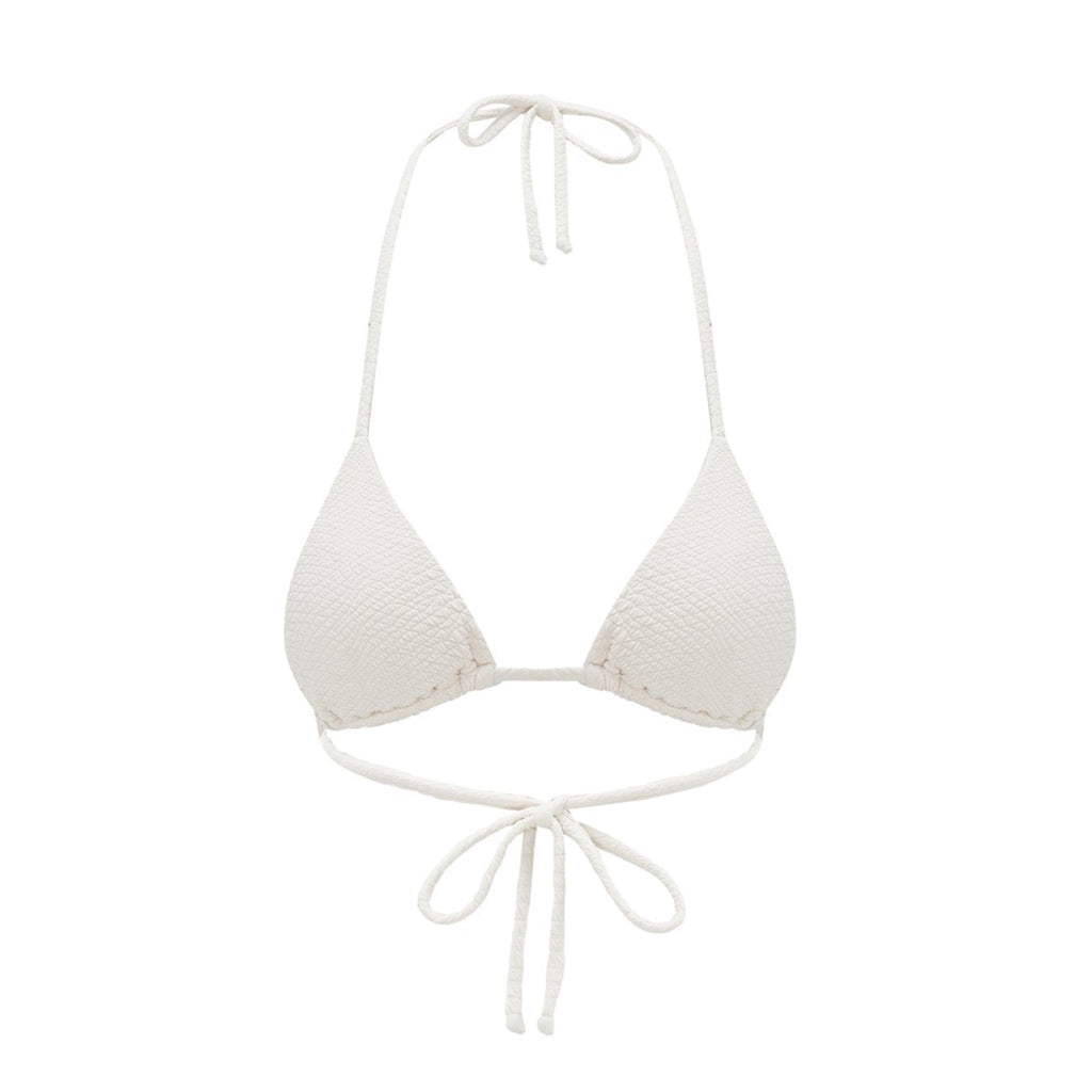 Nodo Triangle Bikini Top in Ivory