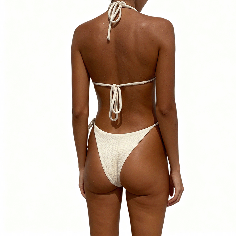 Nodo Bikini Bottom Side-Tie in Ivory