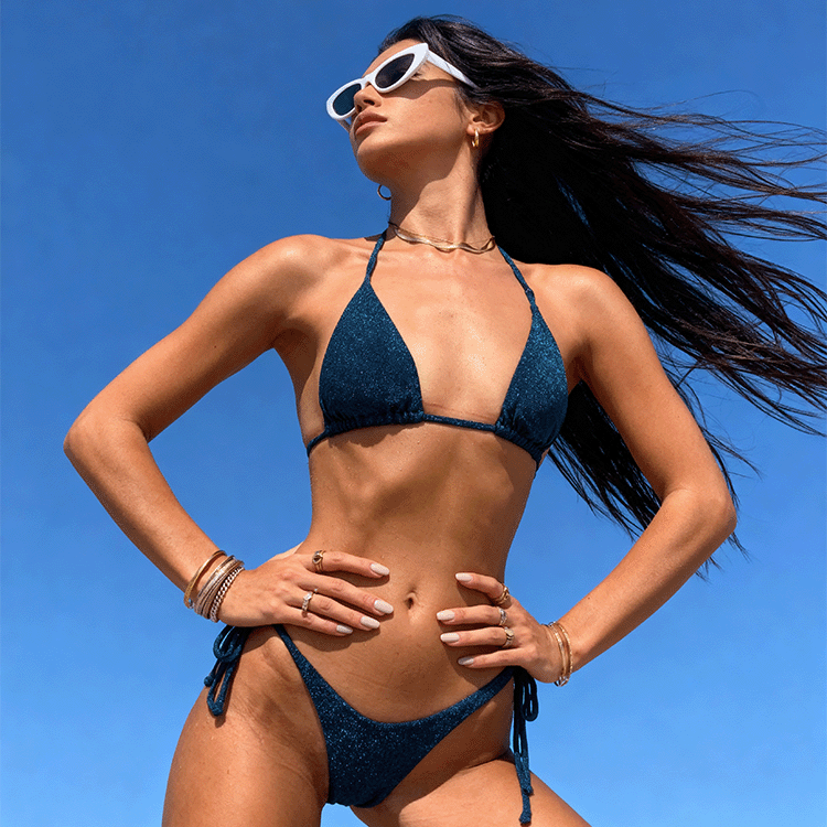 Nodo Bikini Bottom Side-Tie in Notturno