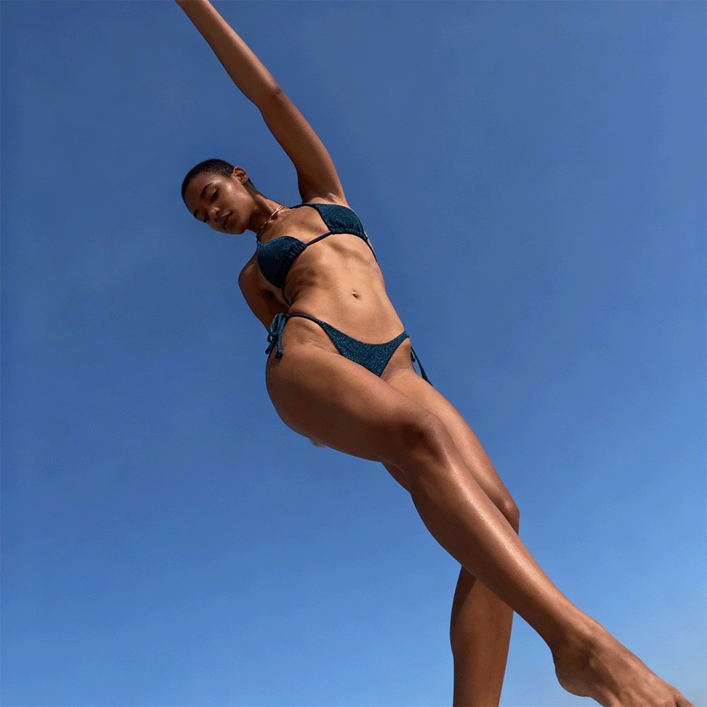 Nodo Triangle Bikini Top in Notturno